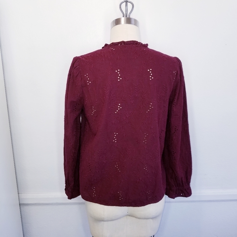 Madewell | Poplin Cotton Long Sleeve blouse size S - Picture 10 of 13
